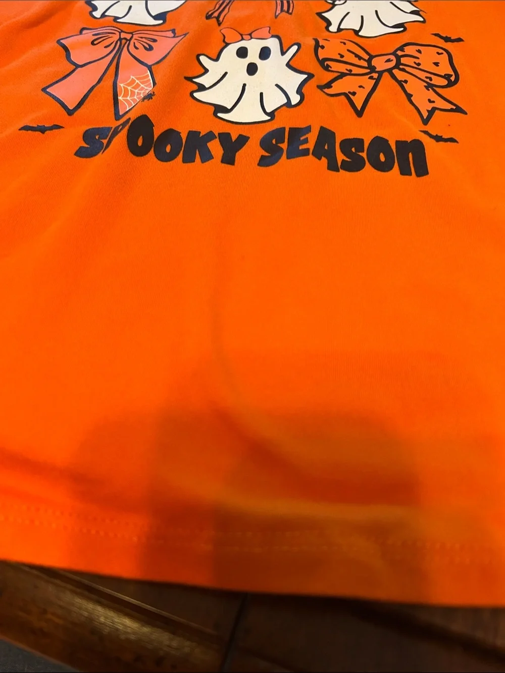 Lily Bleu Orange Halloween Ghost Tee with Bows